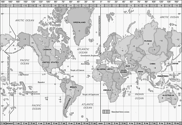 World Time Zone Map